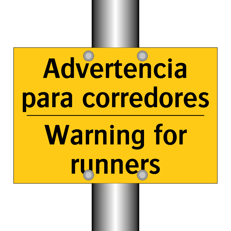 Advertencia para corredores - Warning for runners