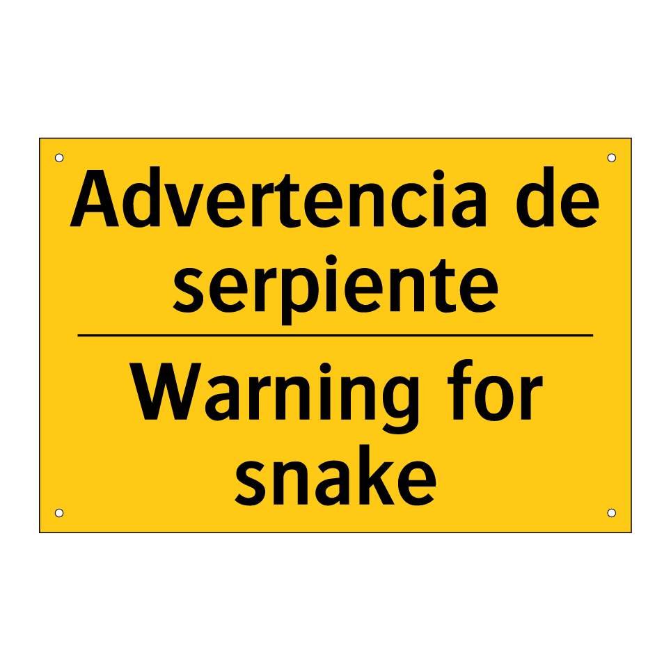 Advertencia de serpiente - Warning for snake