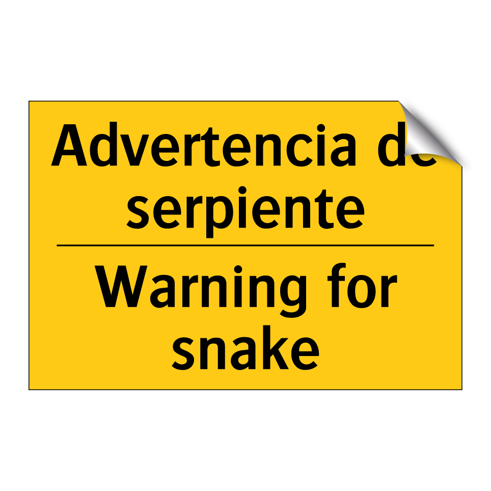 Advertencia de serpiente - Warning for snake