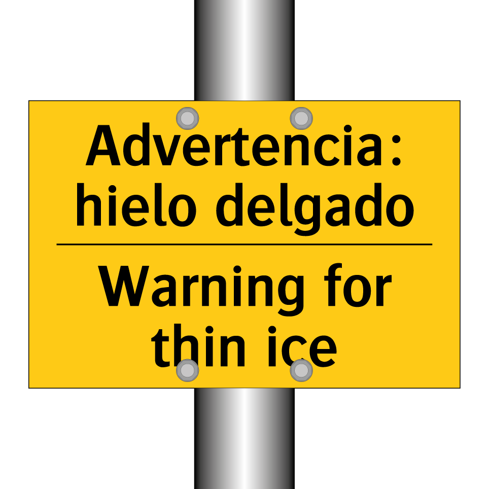 Advertencia: hielo delgado - Warning for thin ice