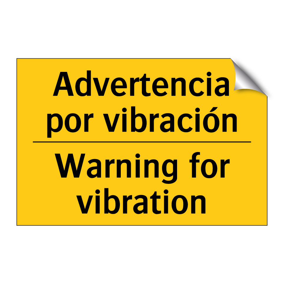 Advertencia por vibración - Warning for vibration