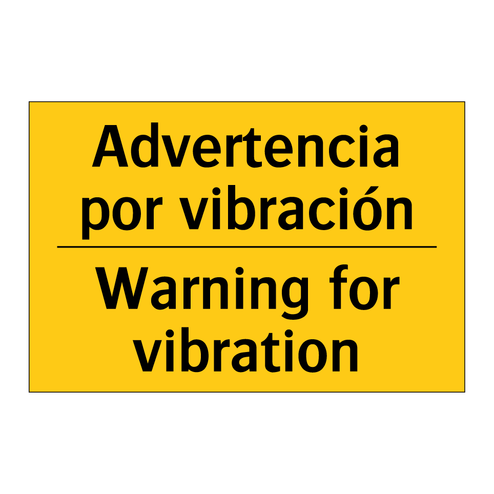 Advertencia por vibración - Warning for vibration