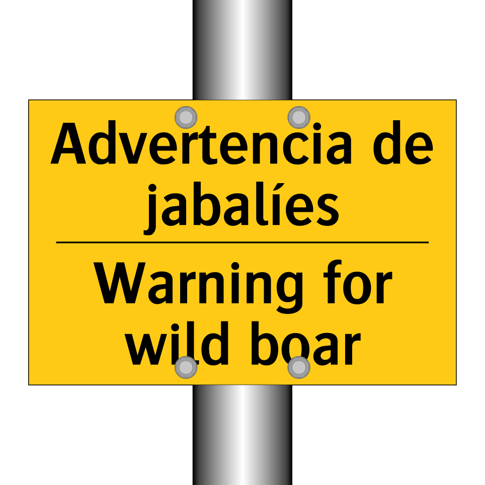 Advertencia de jabalíes - Warning for wild boar