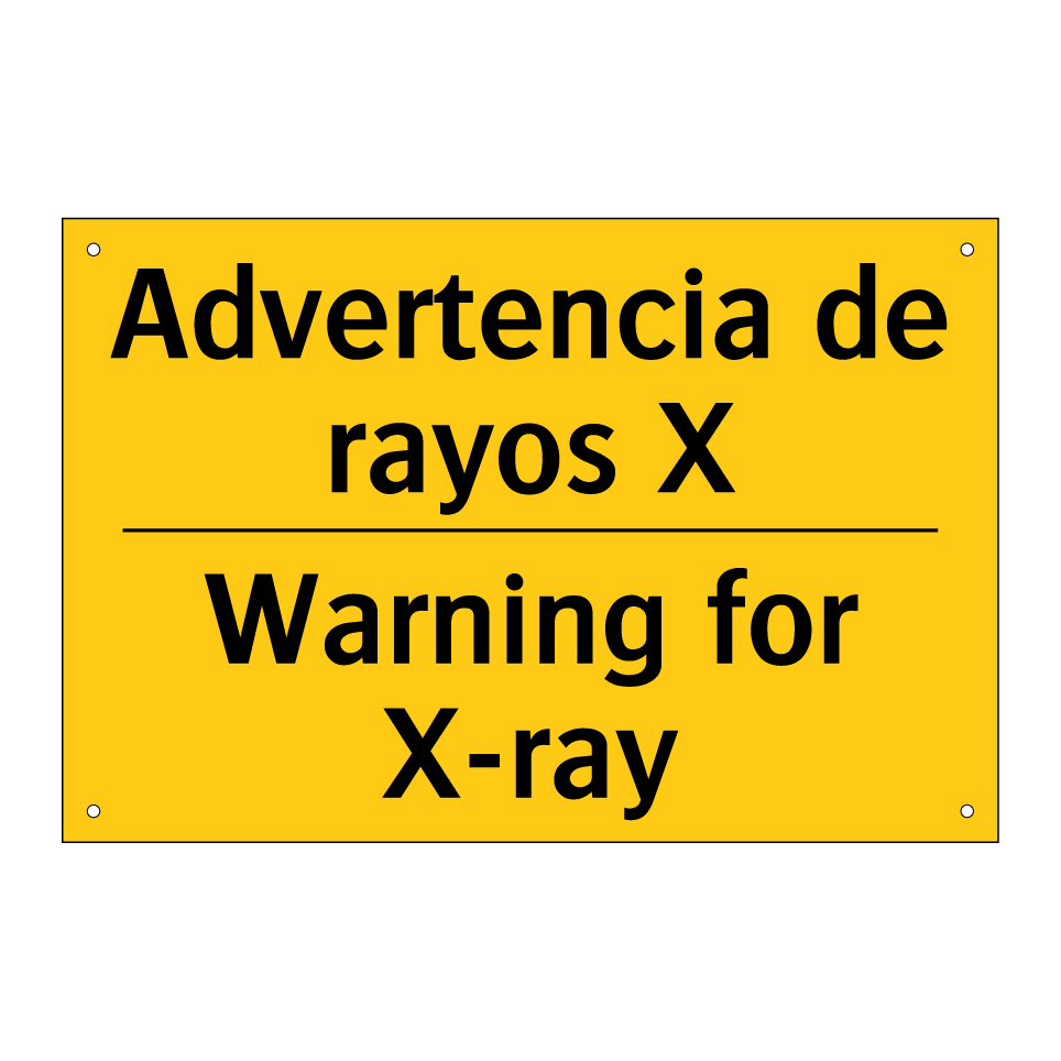 Advertencia de rayos X - Warning for X-ray