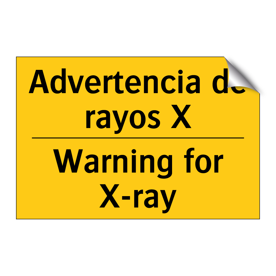 Advertencia de rayos X - Warning for X-ray