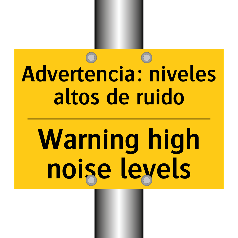 Advertencia: niveles altos de ruido - Warning high noise levels