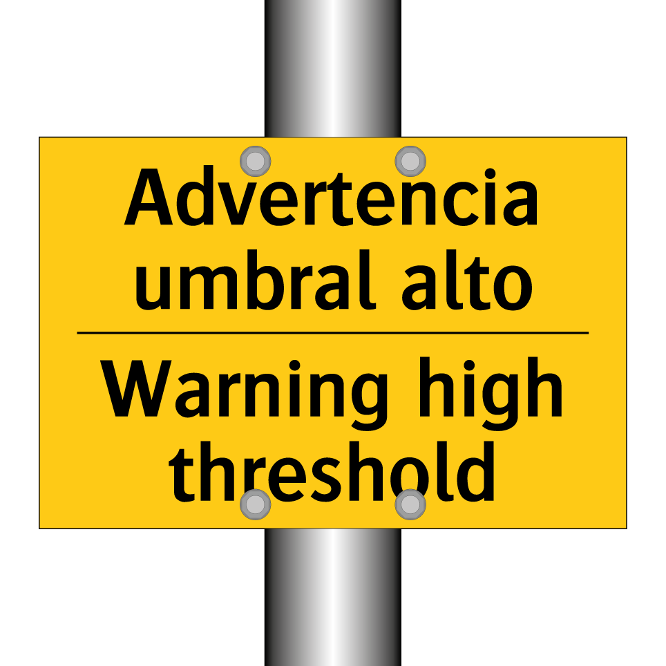 Advertencia umbral alto - Warning high threshold