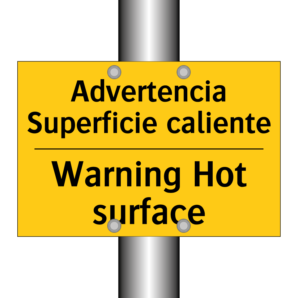 Advertencia Superficie caliente - Warning Hot surface