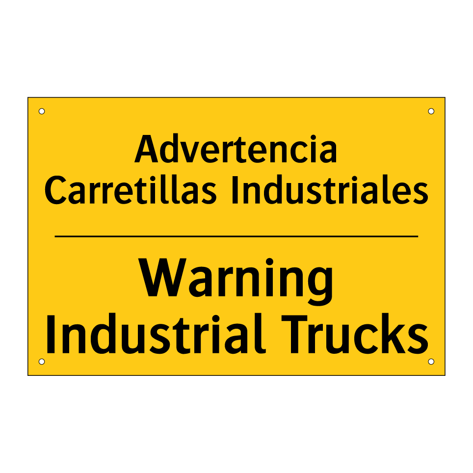 Advertencia Carretillas Industriales - Warning Industrial Trucks
