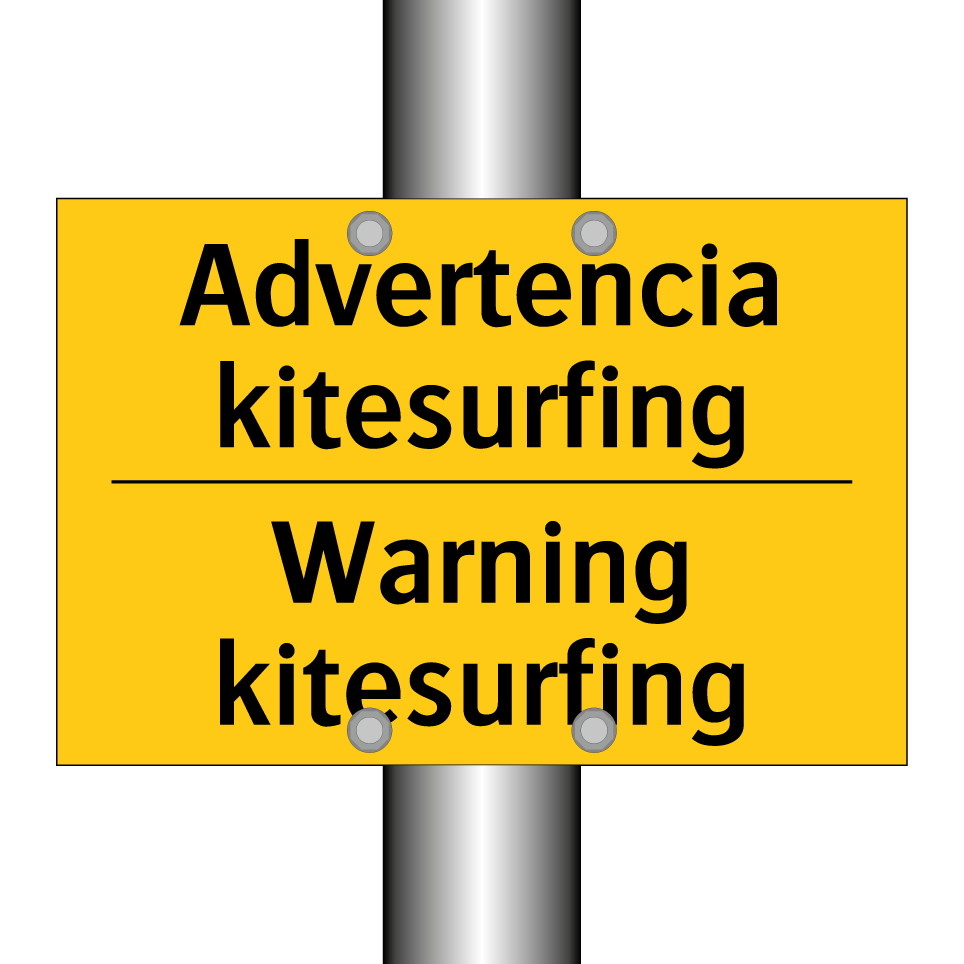 Advertencia kitesurfing - Warning kitesurfing