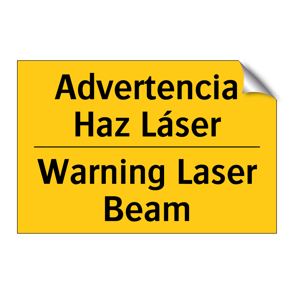 Advertencia Haz Láser - Warning Laser Beam