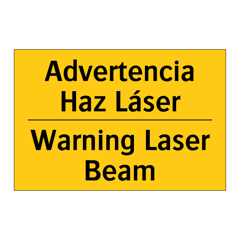 Advertencia Haz Láser - Warning Laser Beam