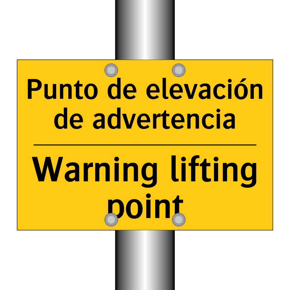 Punto de elevación de advertencia - Warning lifting point