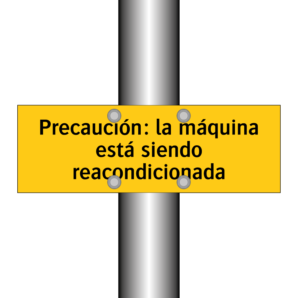 Precaución: la máquina está siendo reacondicionada