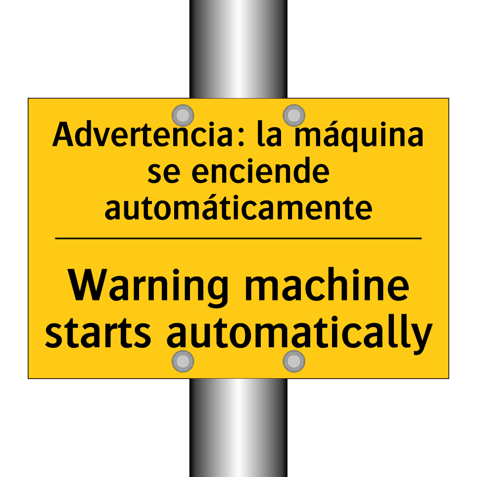Advertencia: la máquina se enciende automáticamente - Warning machine starts automatically