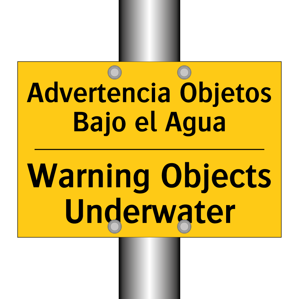 Advertencia Objetos Bajo el Agua - Warning Objects Underwater