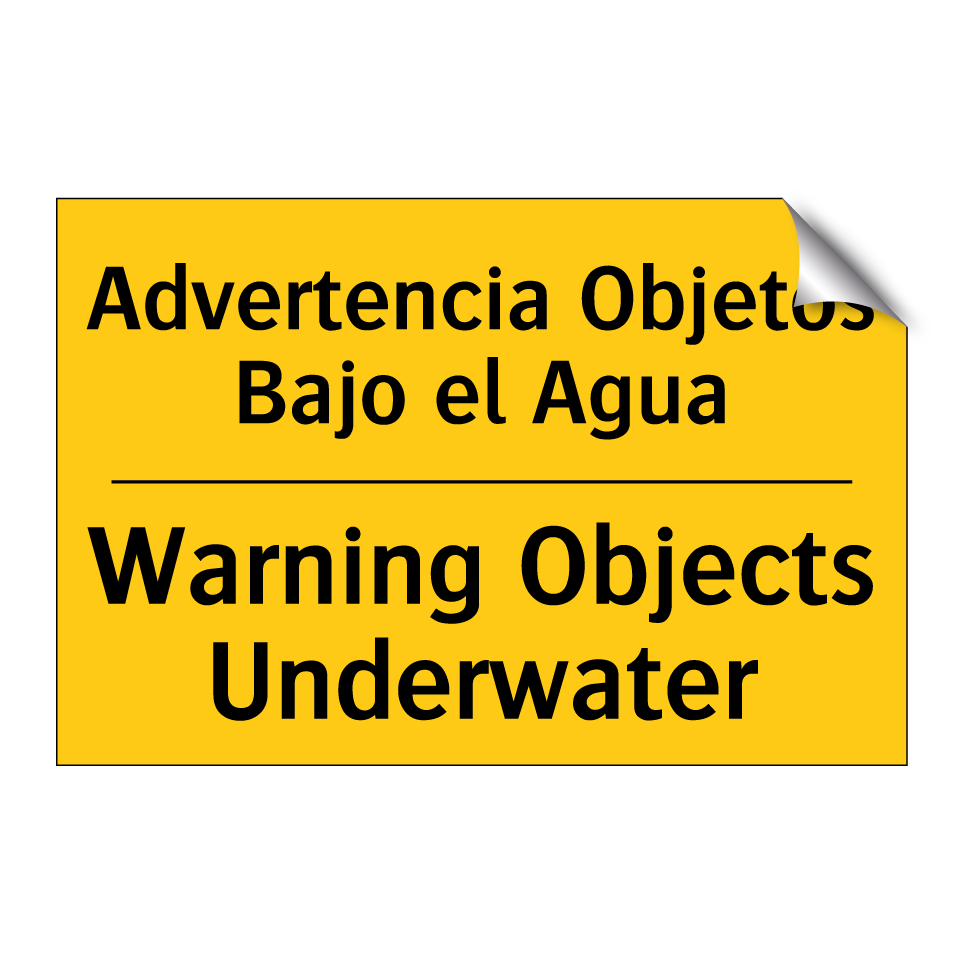 Advertencia Objetos Bajo el Agua - Warning Objects Underwater