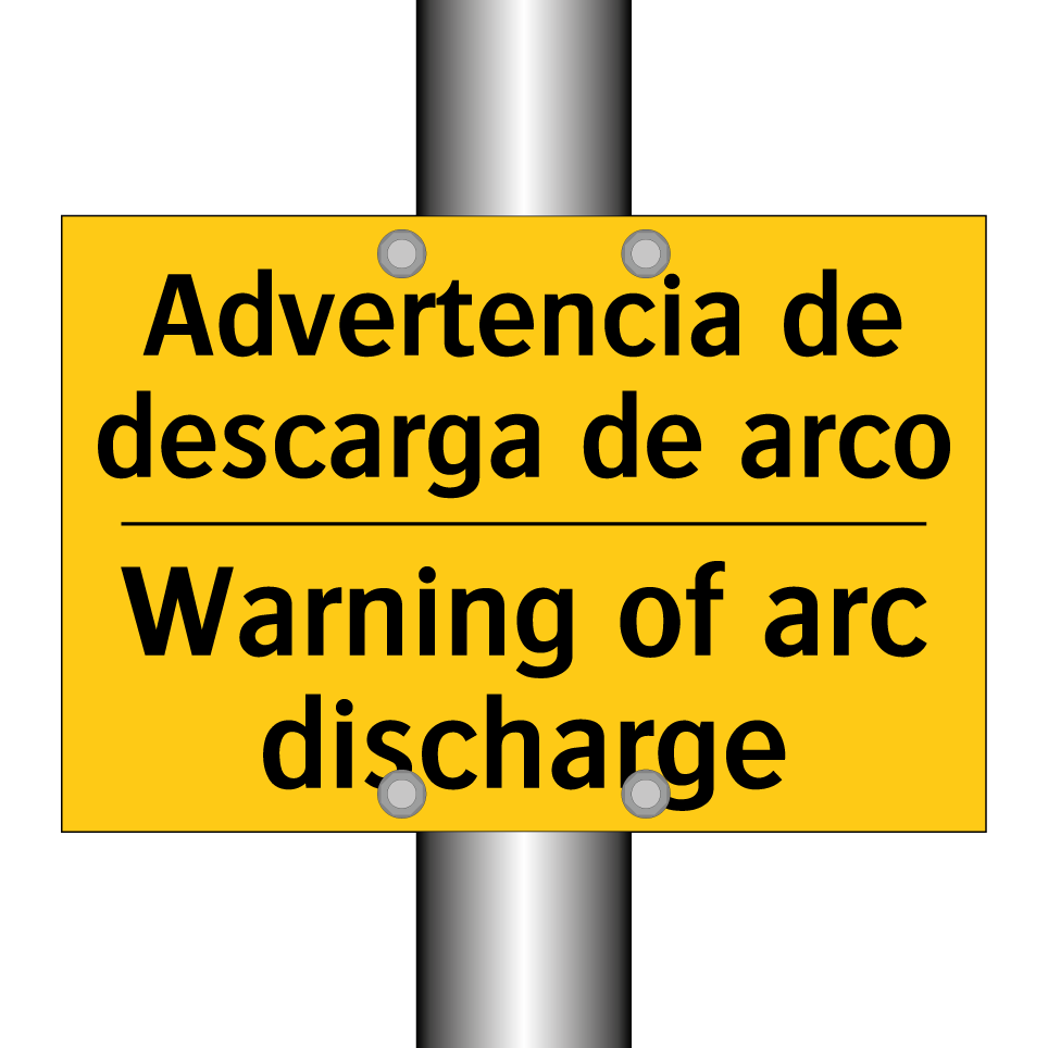 Advertencia de descarga de arco - Warning of arc discharge