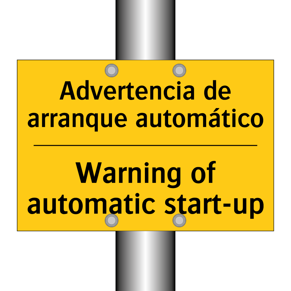 Advertencia de arranque automático - Warning of automatic start-up