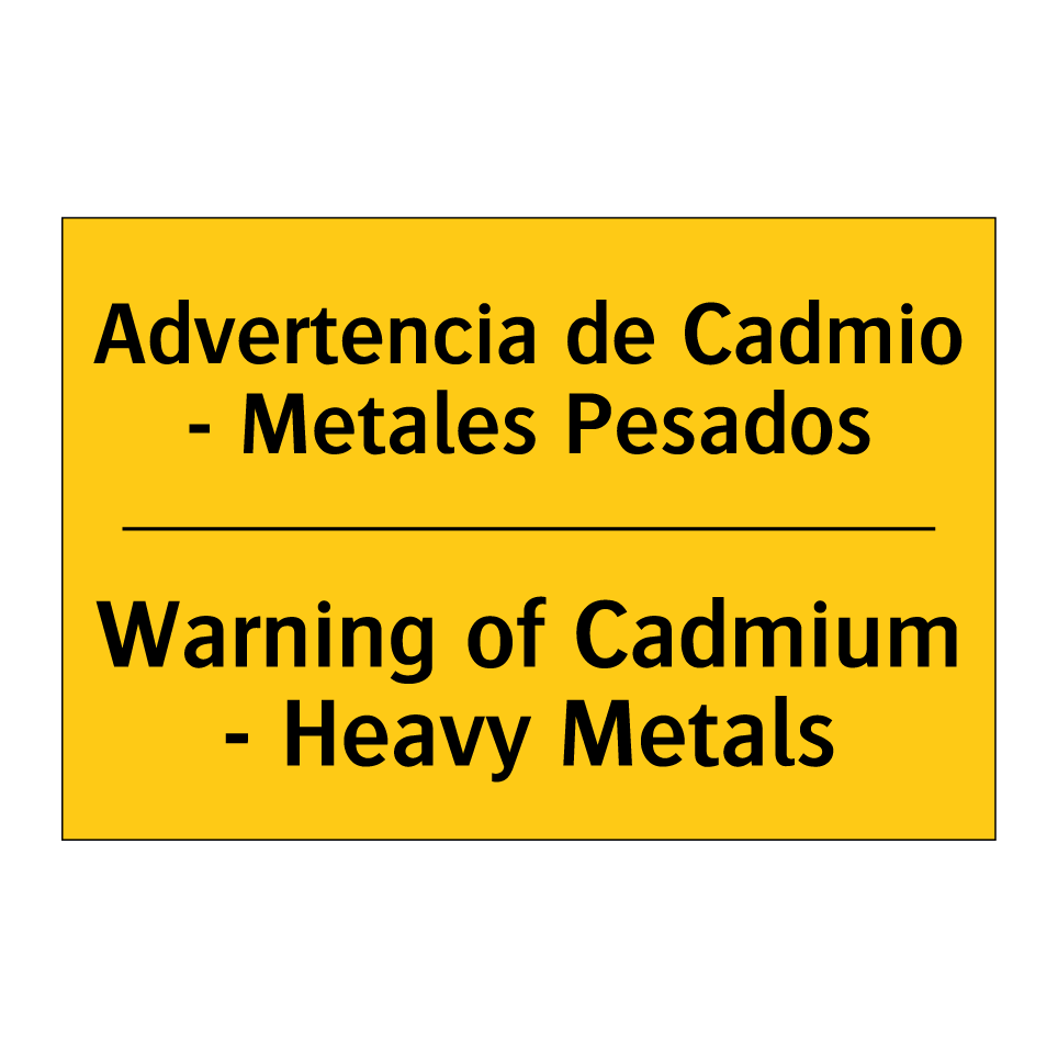 Advertencia de Cadmio - Metales Pesados - Warning of Cadmium - Heavy Metals