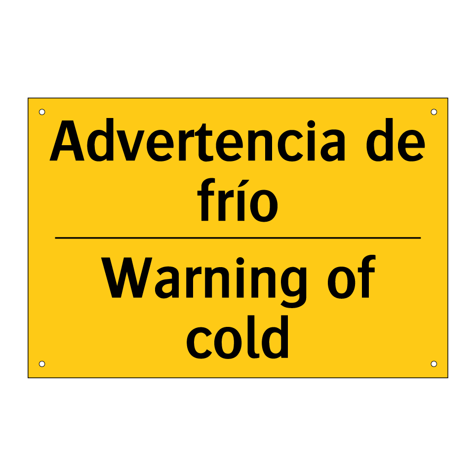 Advertencia de frío - Warning of cold
