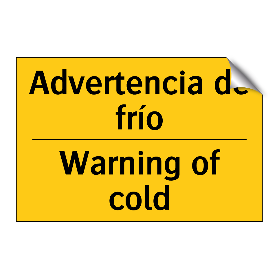 Advertencia de frío - Warning of cold