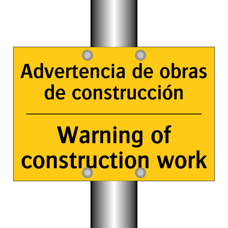 Advertencia de obras de construcción - Warning of construction work