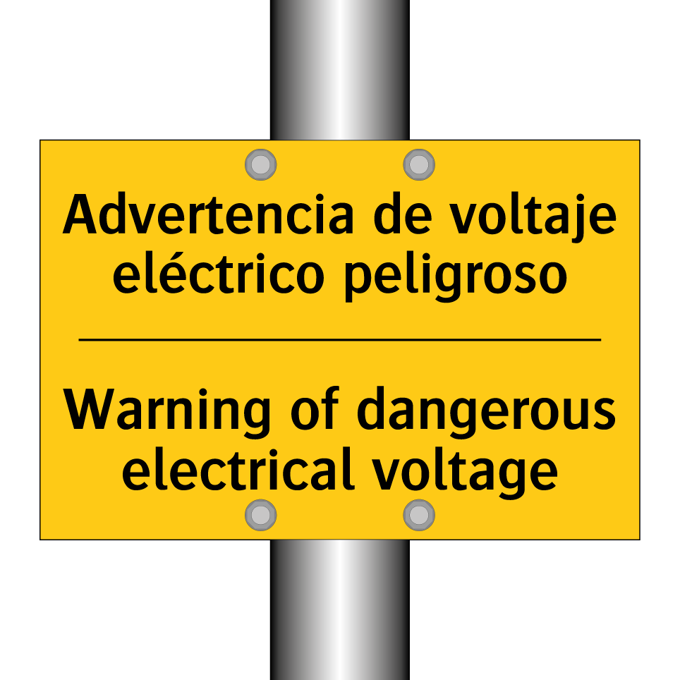 Advertencia de voltaje eléctrico peligroso - Warning of dangerous electrical voltage