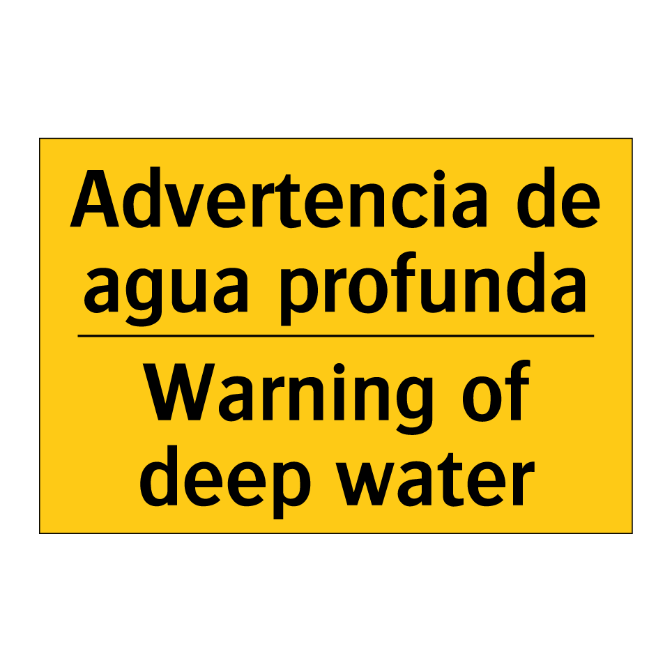Advertencia de agua profunda - Warning of deep water