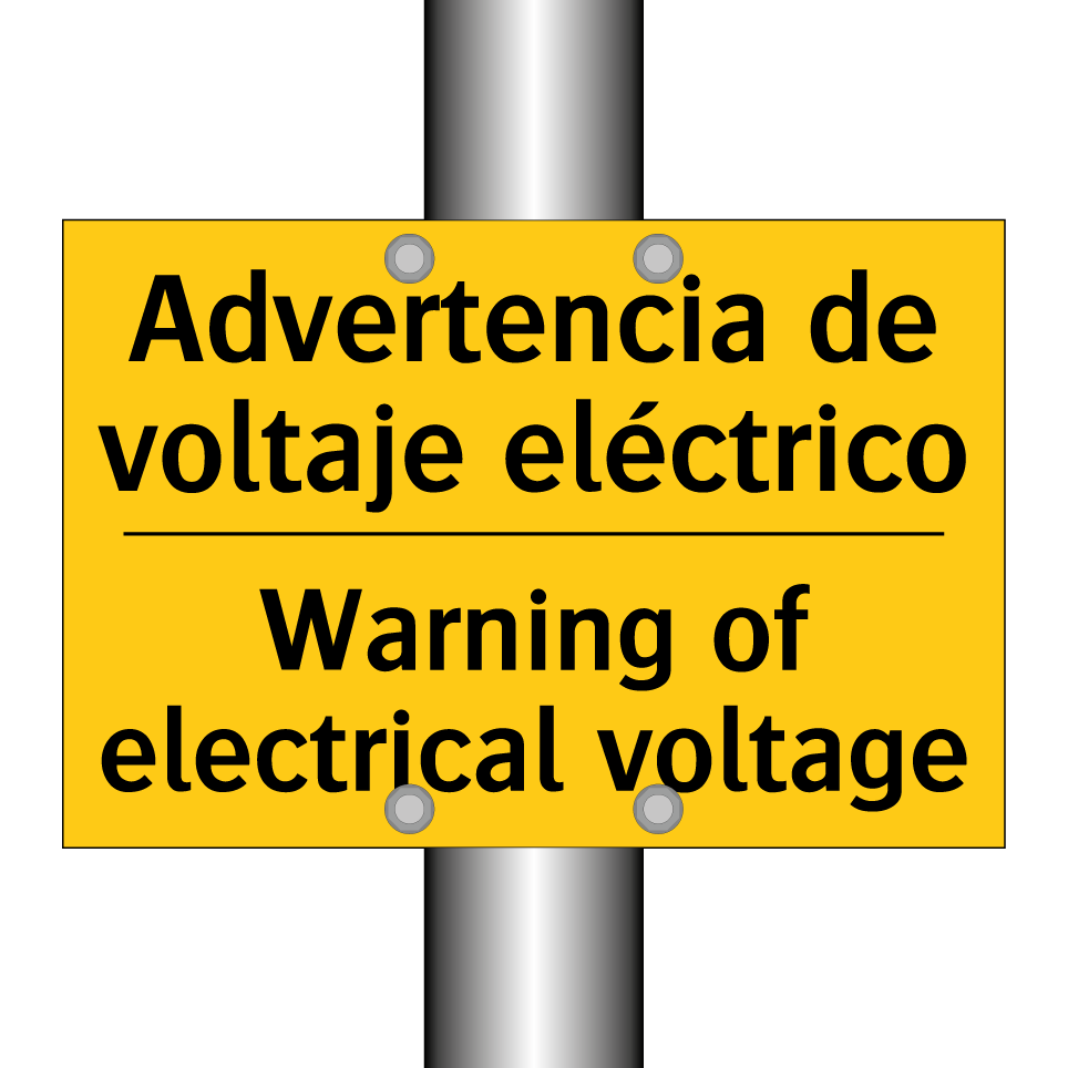 Advertencia de voltaje eléctrico - Warning of electrical voltage