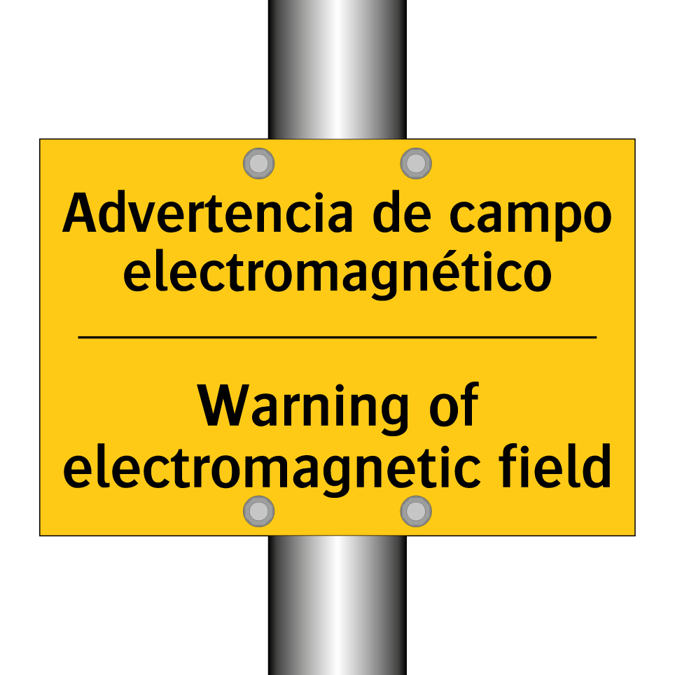 Advertencia de campo electromagnético - Warning of electromagnetic field