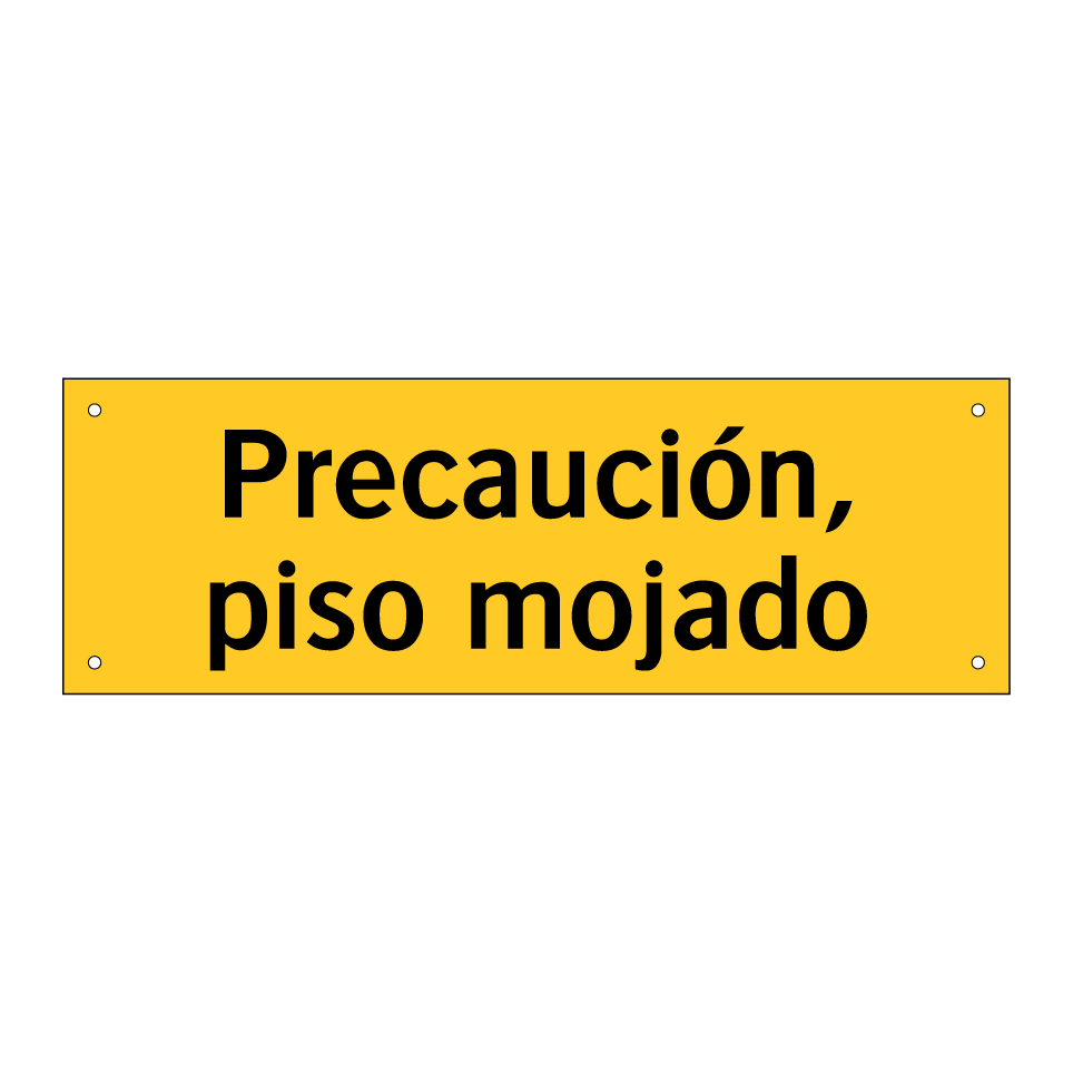 Precaución, piso mojado