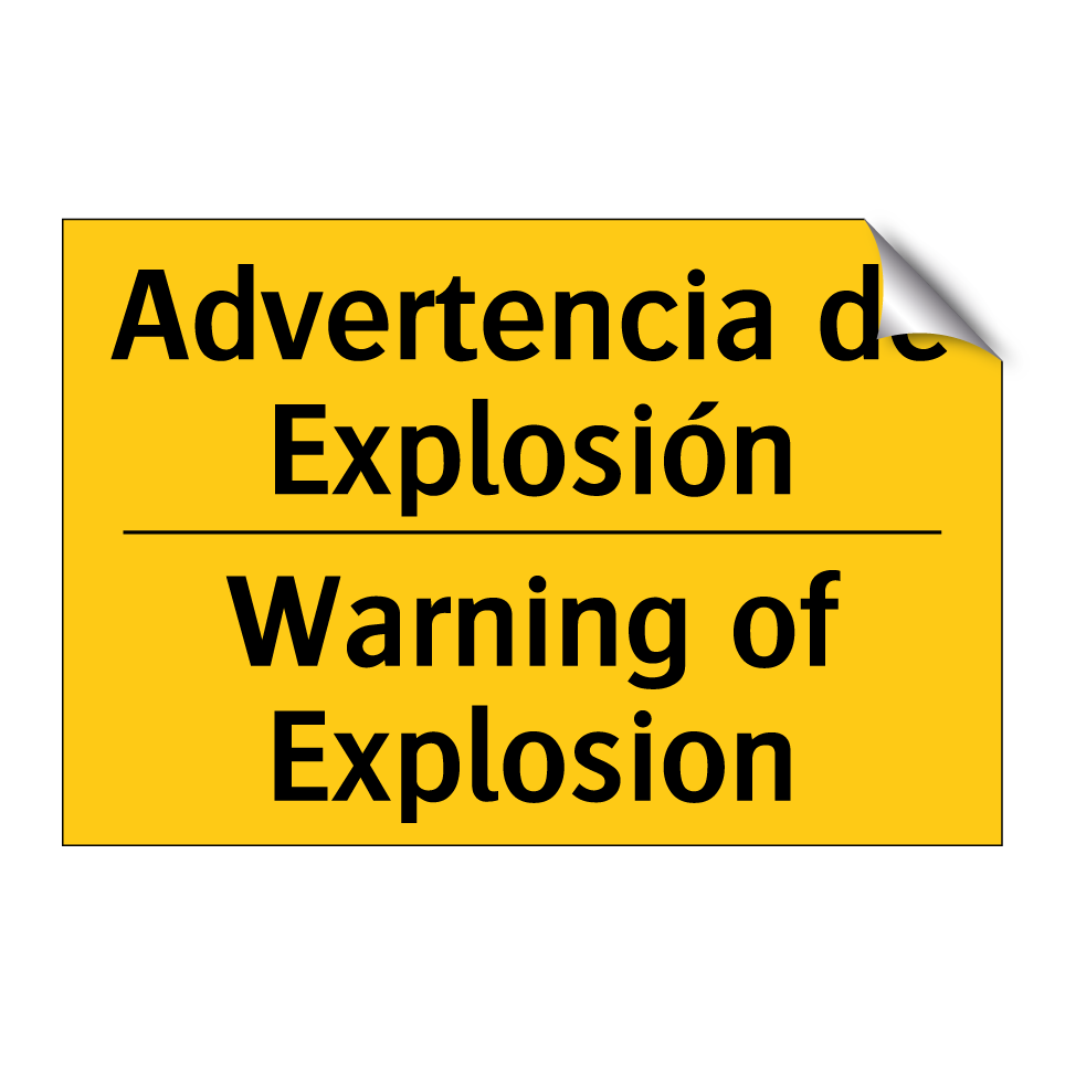 Advertencia de Explosión - Warning of Explosion
