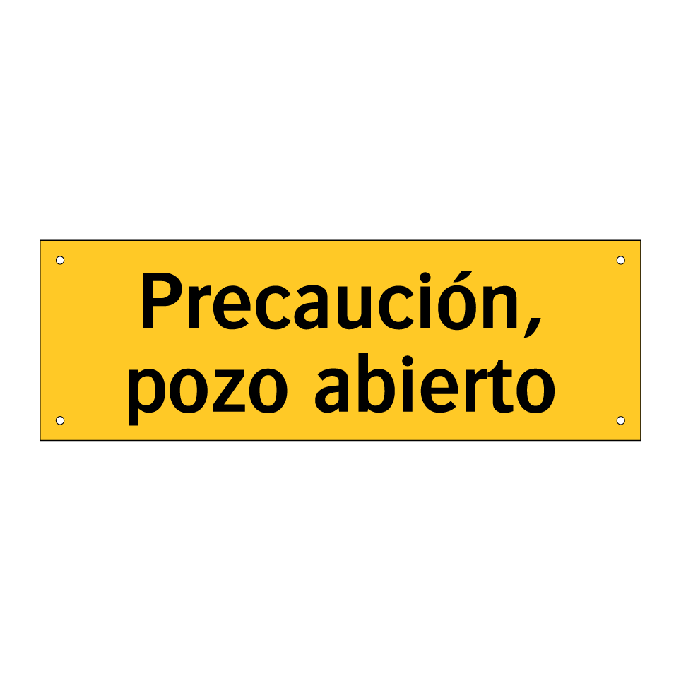 Precaución, pozo abierto