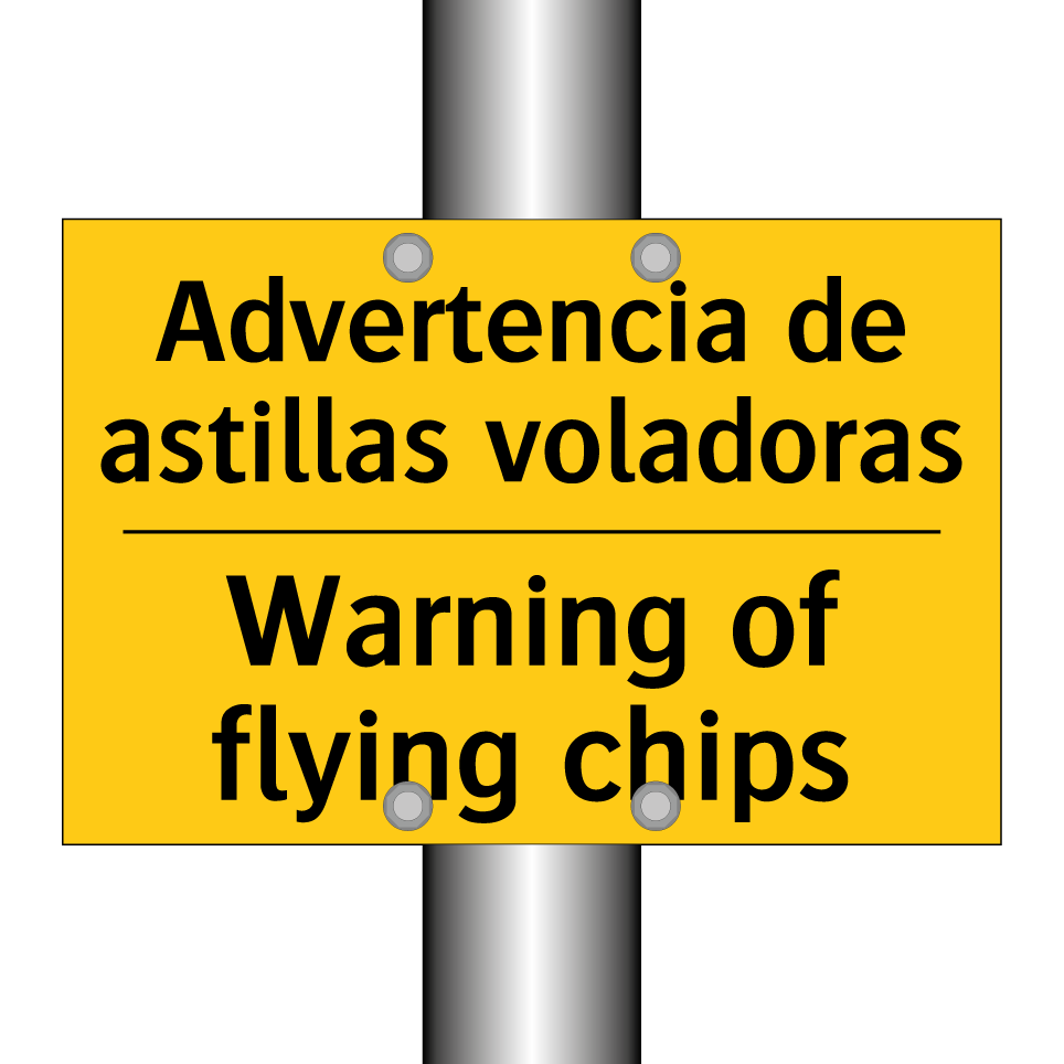 Advertencia de astillas voladoras - Warning of flying chips