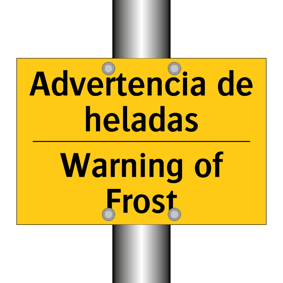 Advertencia de heladas - Warning of Frost