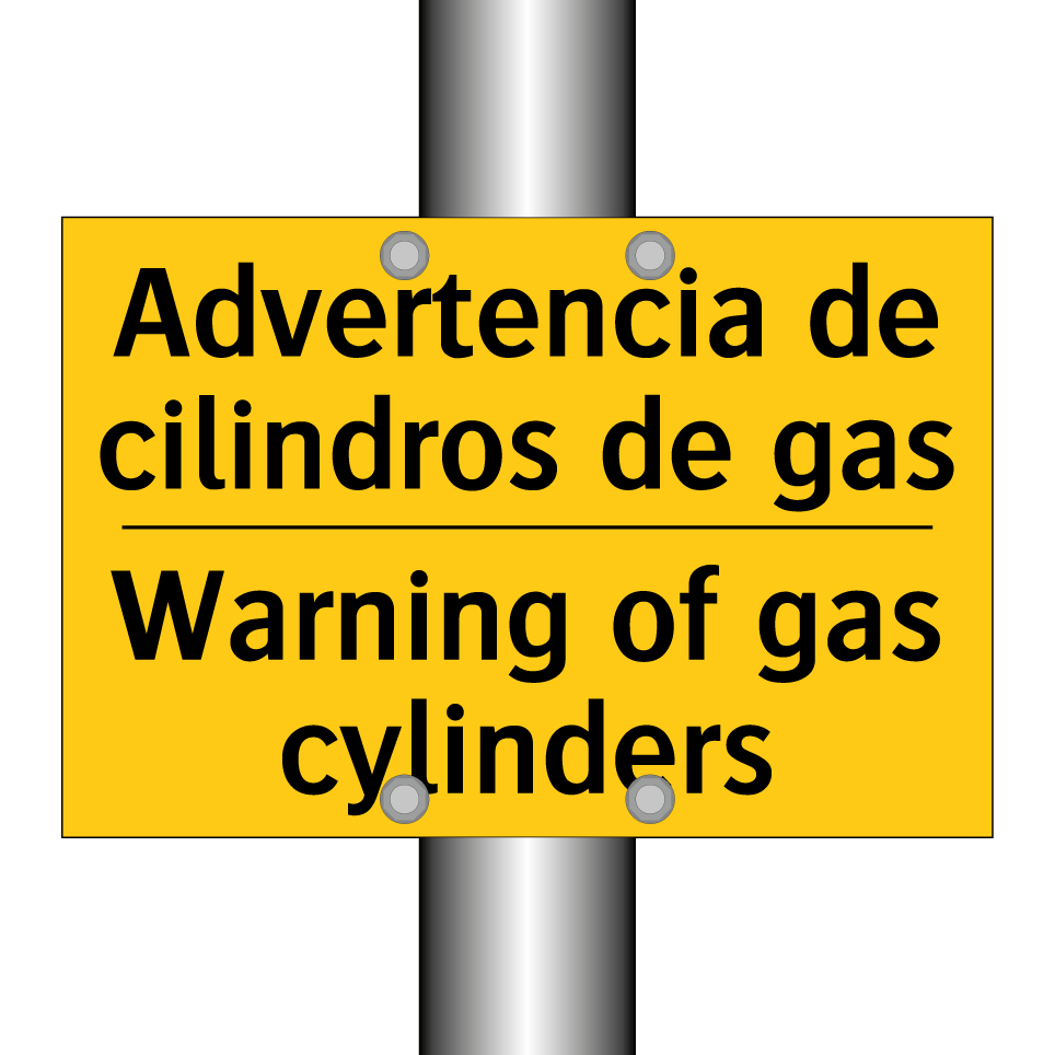 Advertencia de cilindros de gas - Warning of gas cylinders