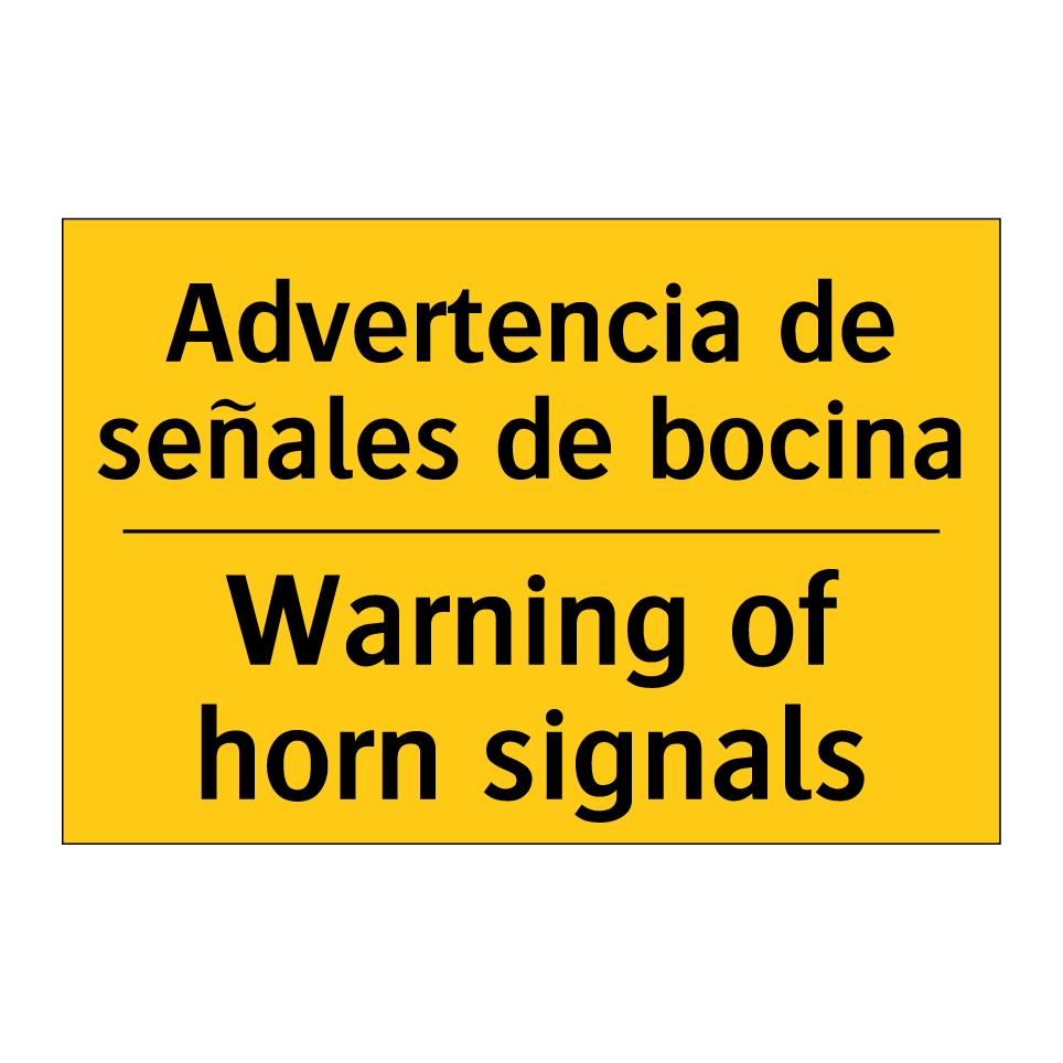 Advertencia de señales de bocina - Warning of horn signals