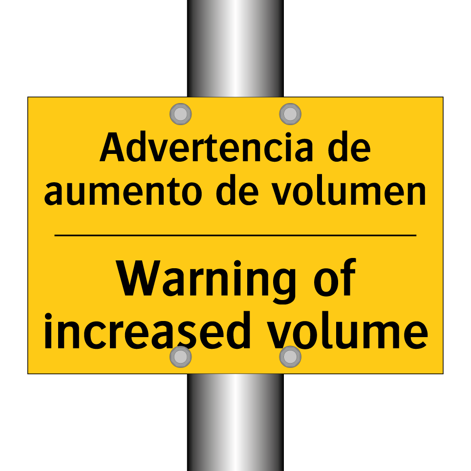 Advertencia de aumento de volumen - Warning of increased volume