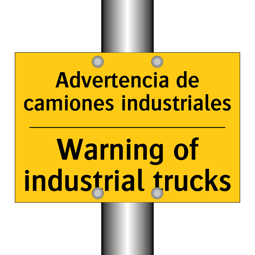 Advertencia de camiones industriales - Warning of industrial trucks