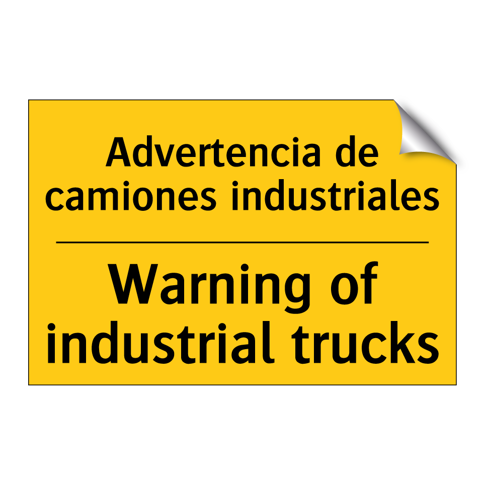 Advertencia de camiones industriales - Warning of industrial trucks