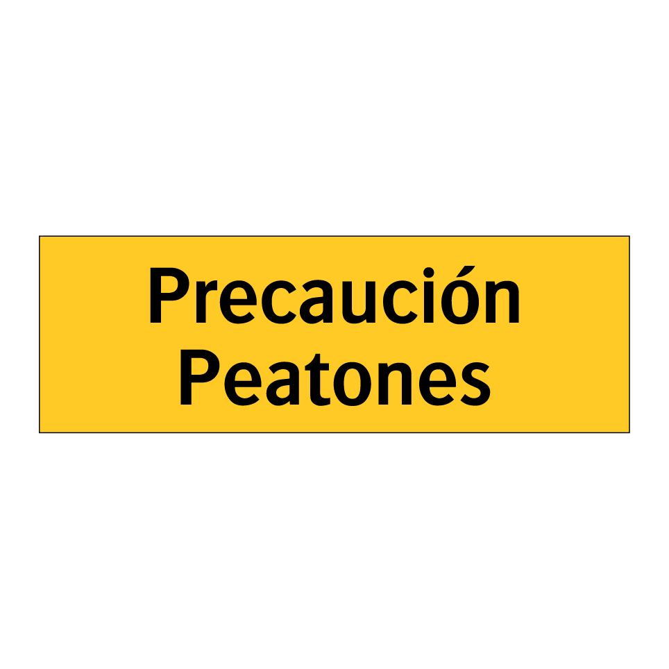 Precaución Peatones