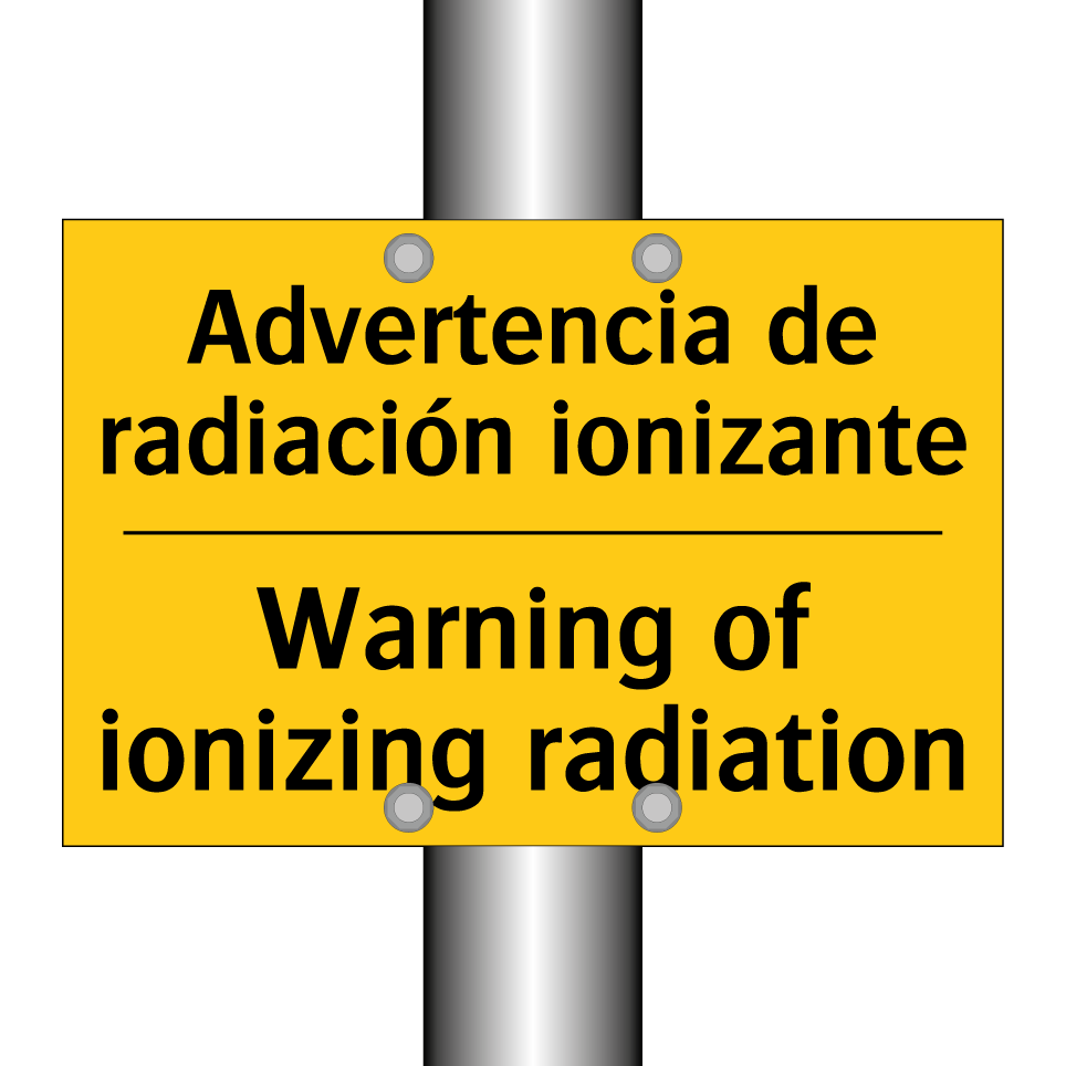 Advertencia de radiación ionizante - Warning of ionizing radiation