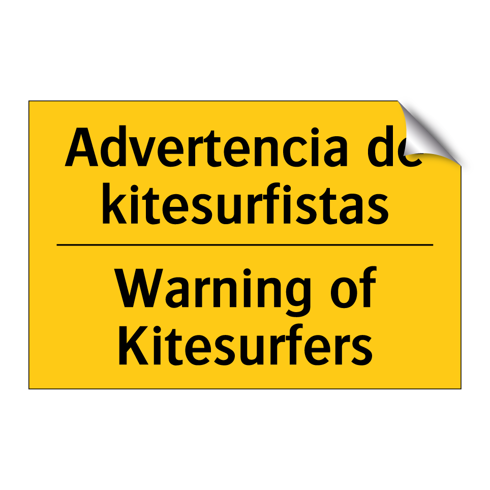 Advertencia de kitesurfistas - Warning of Kitesurfers