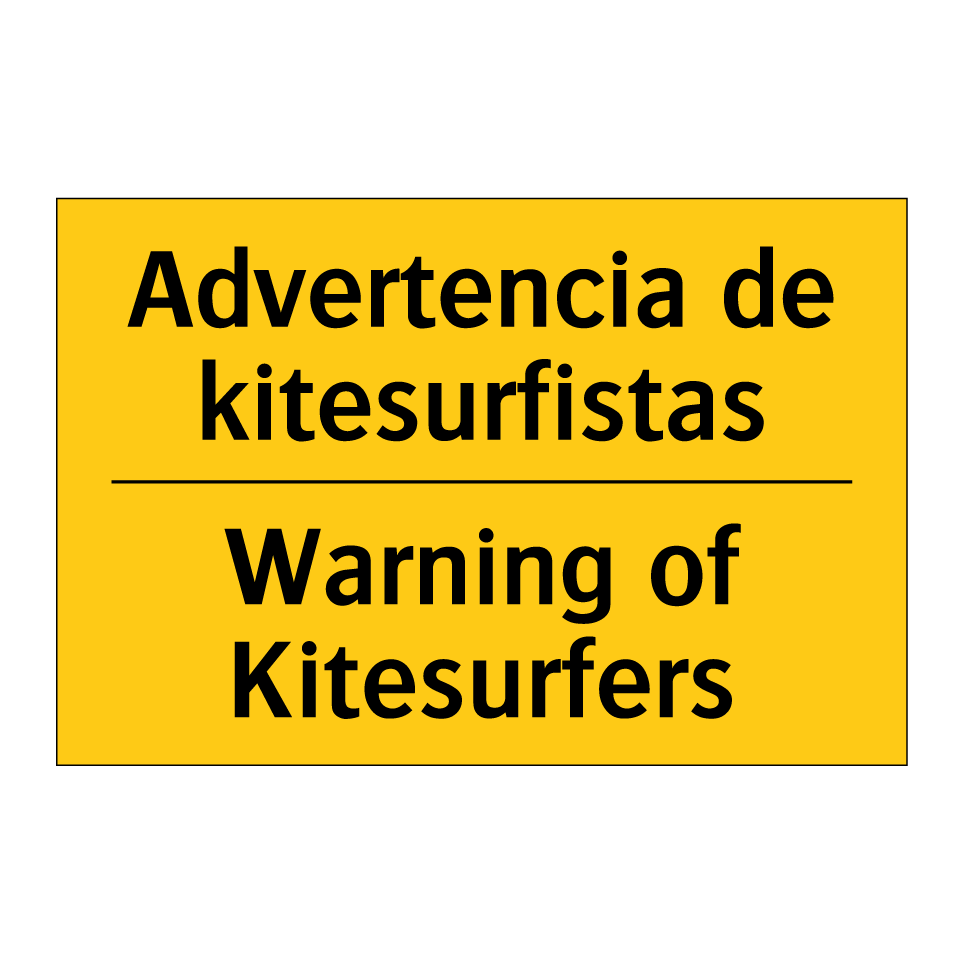 Advertencia de kitesurfistas - Warning of Kitesurfers