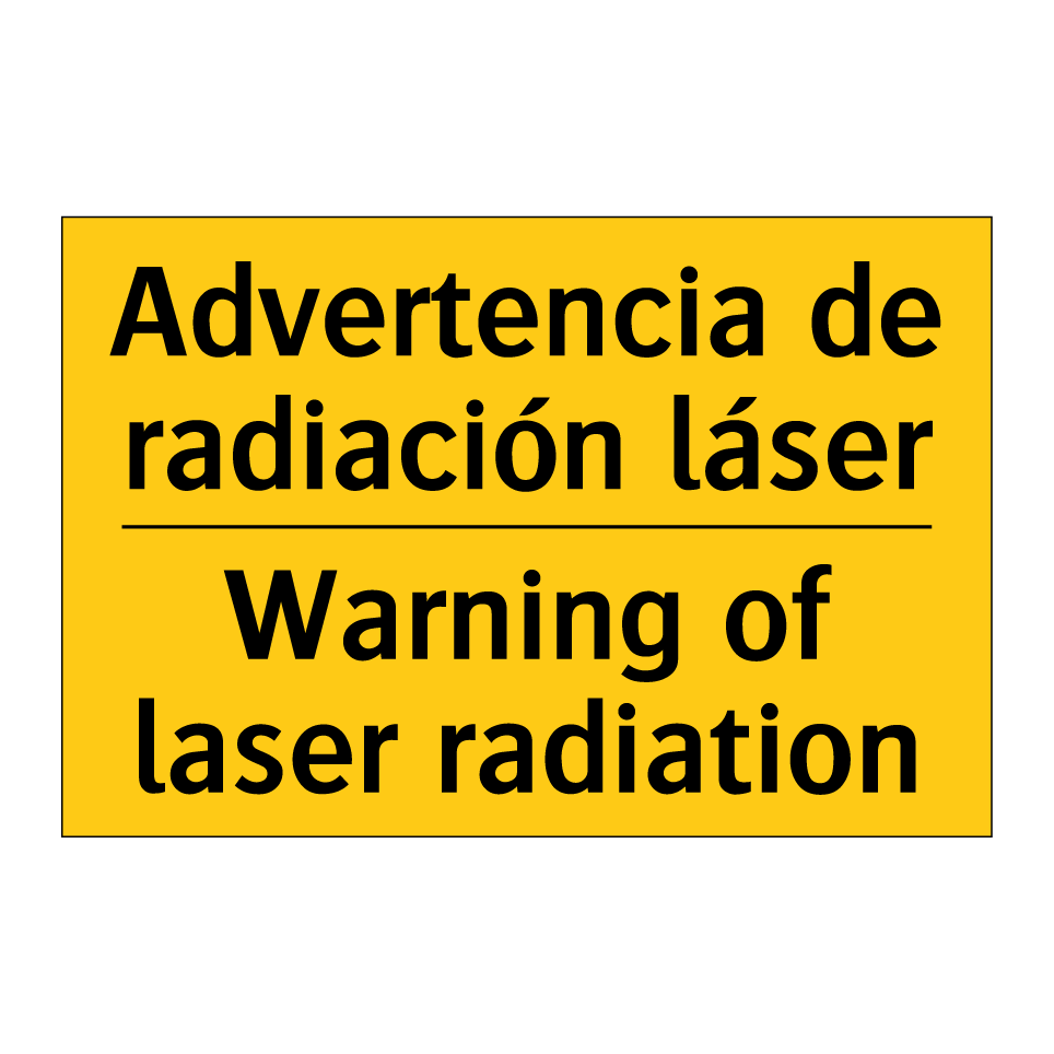 Advertencia de radiación láser - Warning of laser radiation