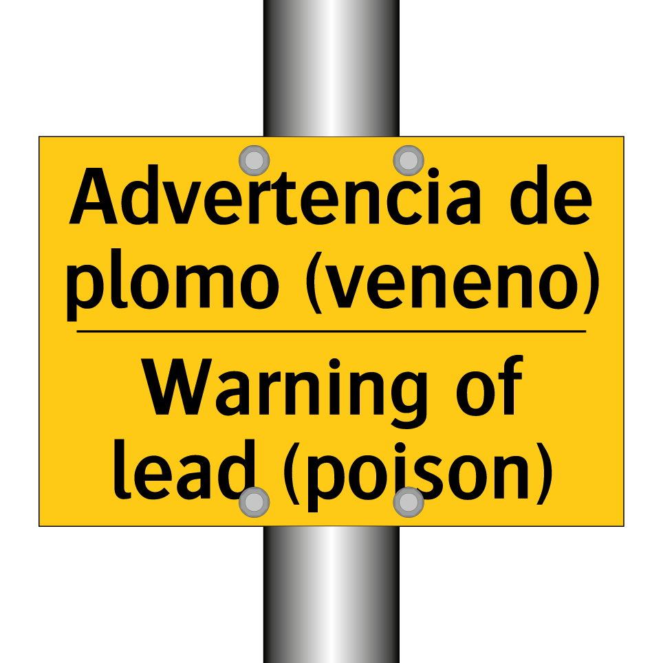Advertencia de plomo (veneno) - Warning of lead (poison)