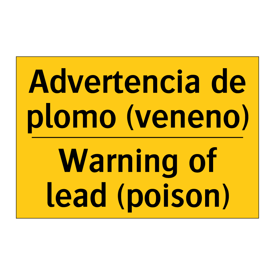 Advertencia de plomo (veneno) - Warning of lead (poison)