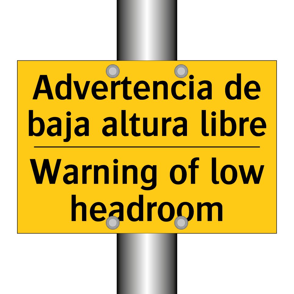 Advertencia de baja altura libre - Warning of low headroom