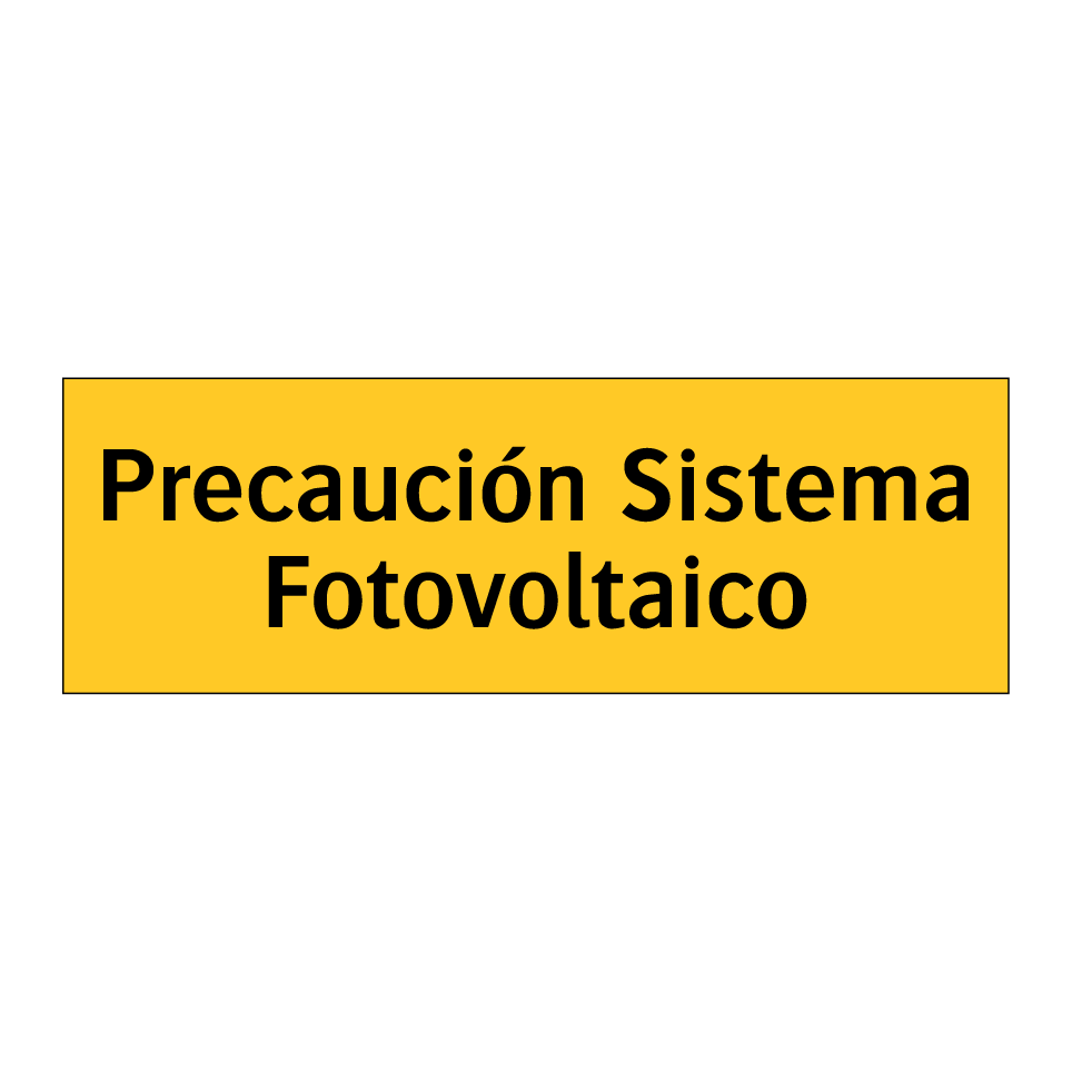 Precaución Sistema Fotovoltaico